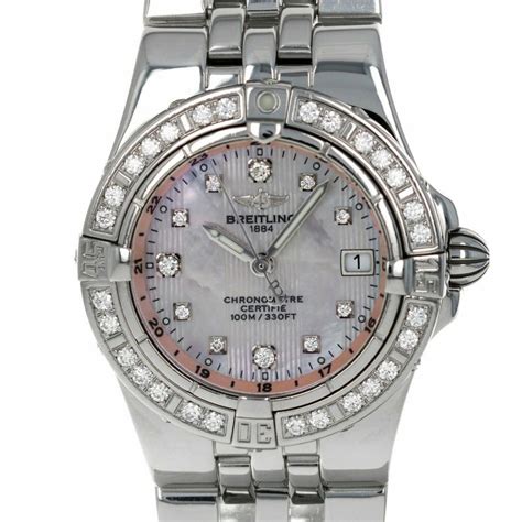 breitling ladies two tone gold bezel|Breitling a71340 price.